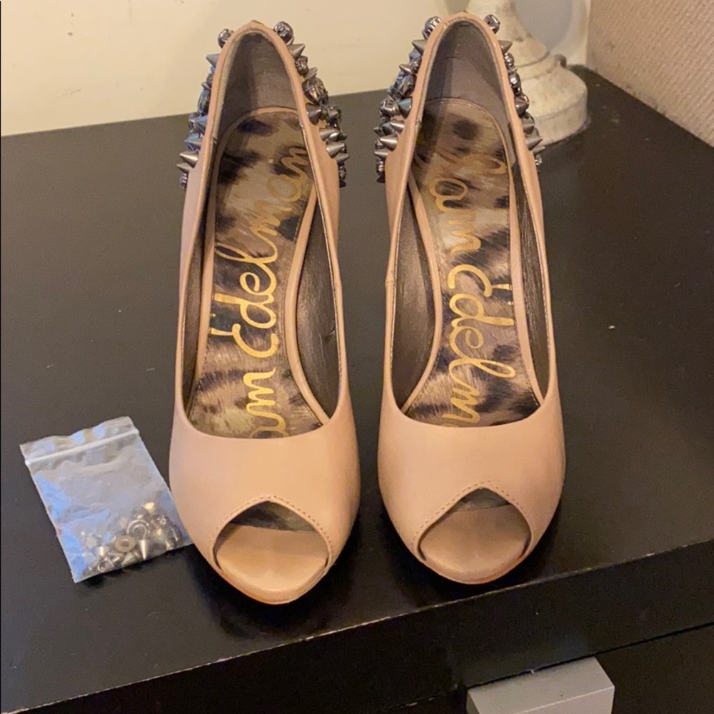 Sam Edelman S-Lorissa nude lea high heels shoes